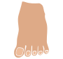 Toes  Stencil