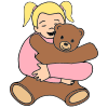 The+girl+who+is+hugging+a+teddy+bear Picture