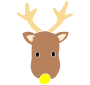 Yellow Nose Reindeer Stencil