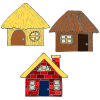 Three Pigs Houses Picture