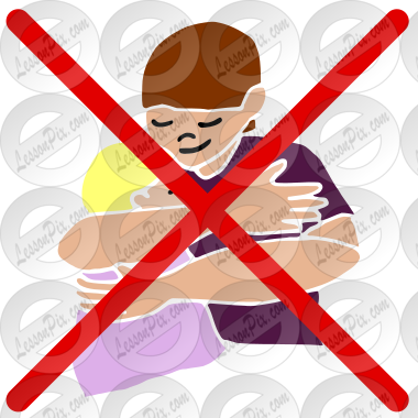 No Hugs Stencil