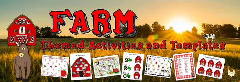 Header Image for Farm Themed Templates and Activities