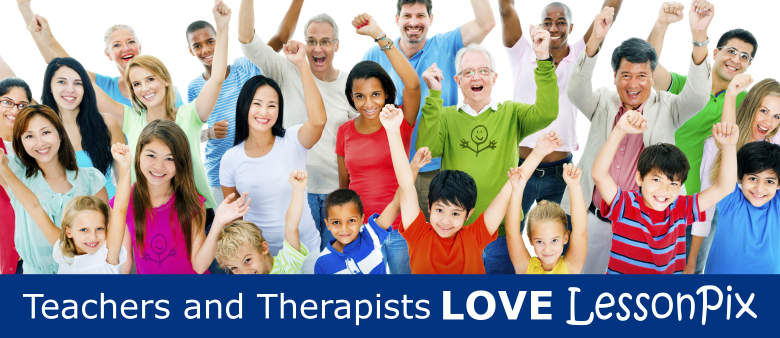 Header Image for Teachers and Therapists Love LessonPix!
