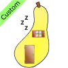 Finally, she fell asleep in her squash house!