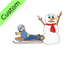 Sled+into+the+snowman Picture