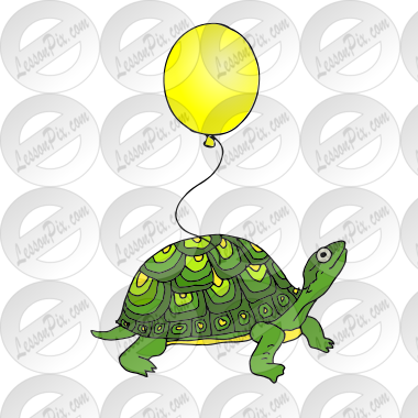 tortise with balloon Picture