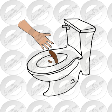 Put poop in toilet Picture